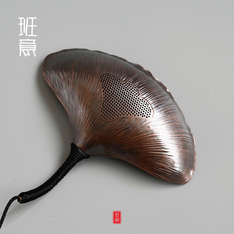 手工紫铜茶滤茶漏套装一张打叶子过滤网茶渣滤茶器茶隔功夫茶具