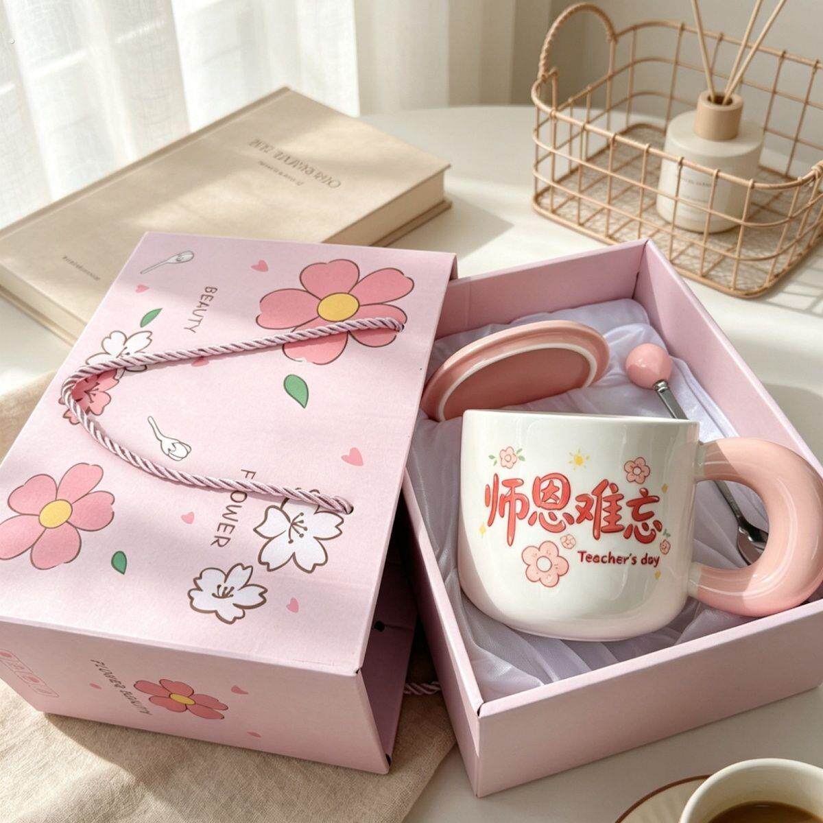教师节礼物送男女老师开学礼品陶瓷水杯节日纪念办公室杯子谢师宴