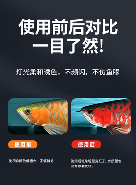 龙鱼灯专用鱼缸灯led灯T8防水超亮潜水灯管鹦鹉照明增艳三基色