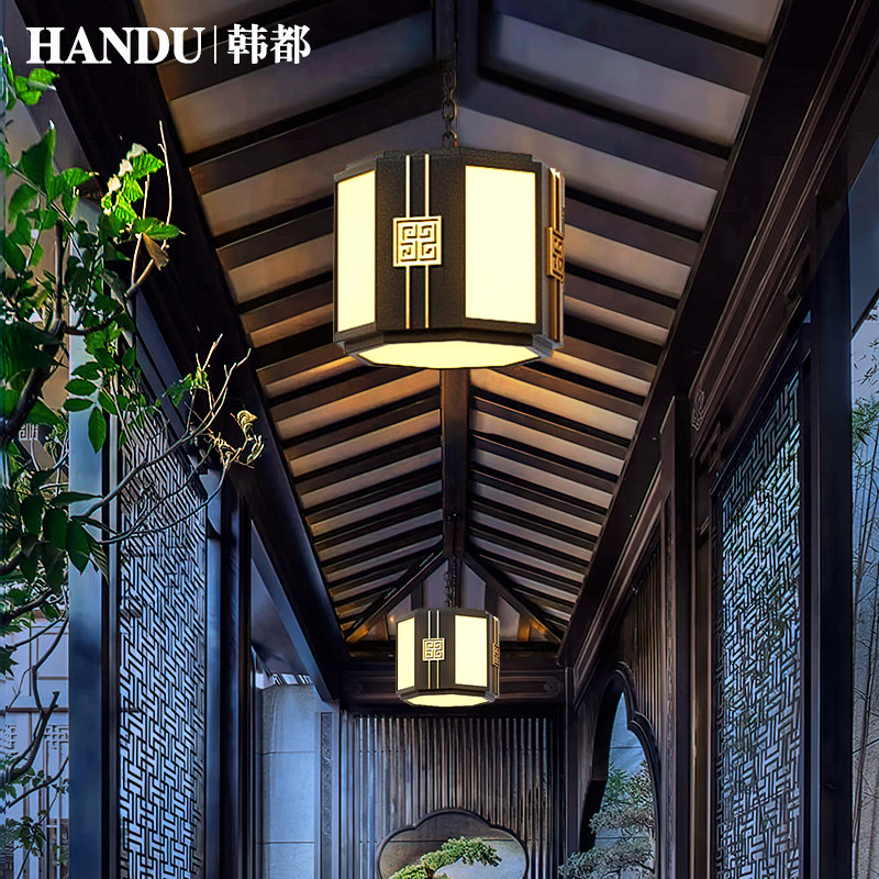 户外吊灯别墅吊灯室外庭院吊灯防水凉亭吊灯新中式吊灯亭子景观灯