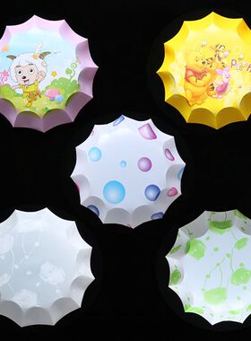 吸顶灯图案灯罩圆形老款吸顶灯磁铁吸铁灯罩外壳卧室房间灯具配件