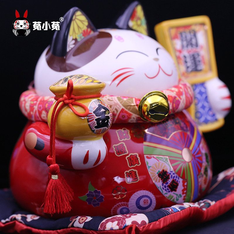菟小菟招财猫二代存钱筒陶瓷摆饰家居摆设店铺 前台旺财运 旺财源
