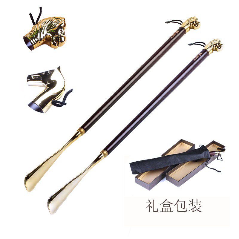 鞋拔子超长免邮实木长穿鞋器提鞋器鞋拔子包邮镀铜鞋抽鞋拨子