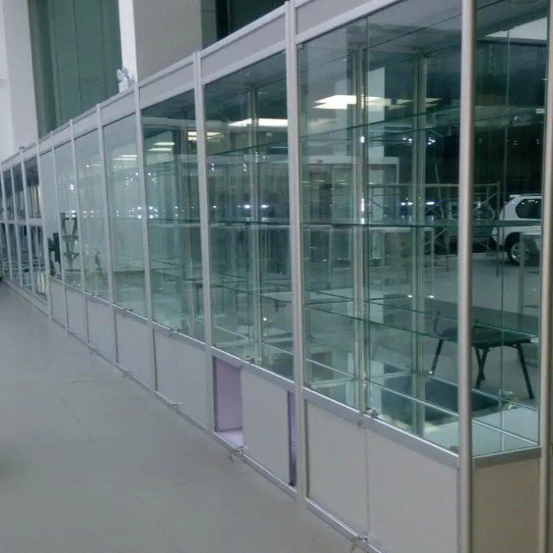 沈阳钛铝合金展柜展示架精品货架玻璃柜台珠宝手机模型饰品展示柜