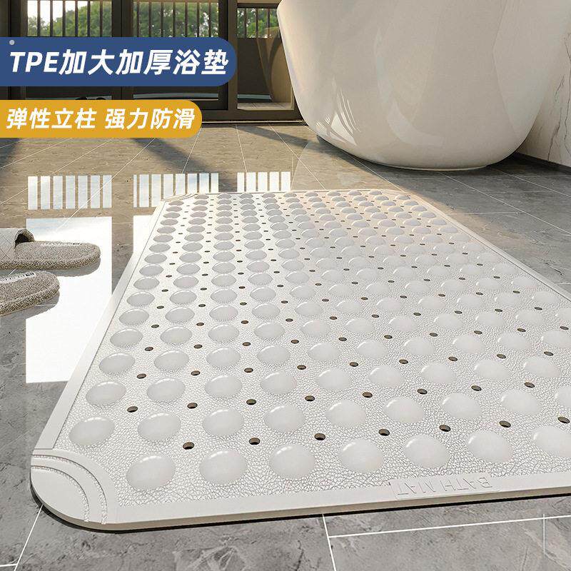 浴缸内专用防滑地垫老人儿童浴室防摔地垫卫生间吸盘硅胶洗澡脚垫