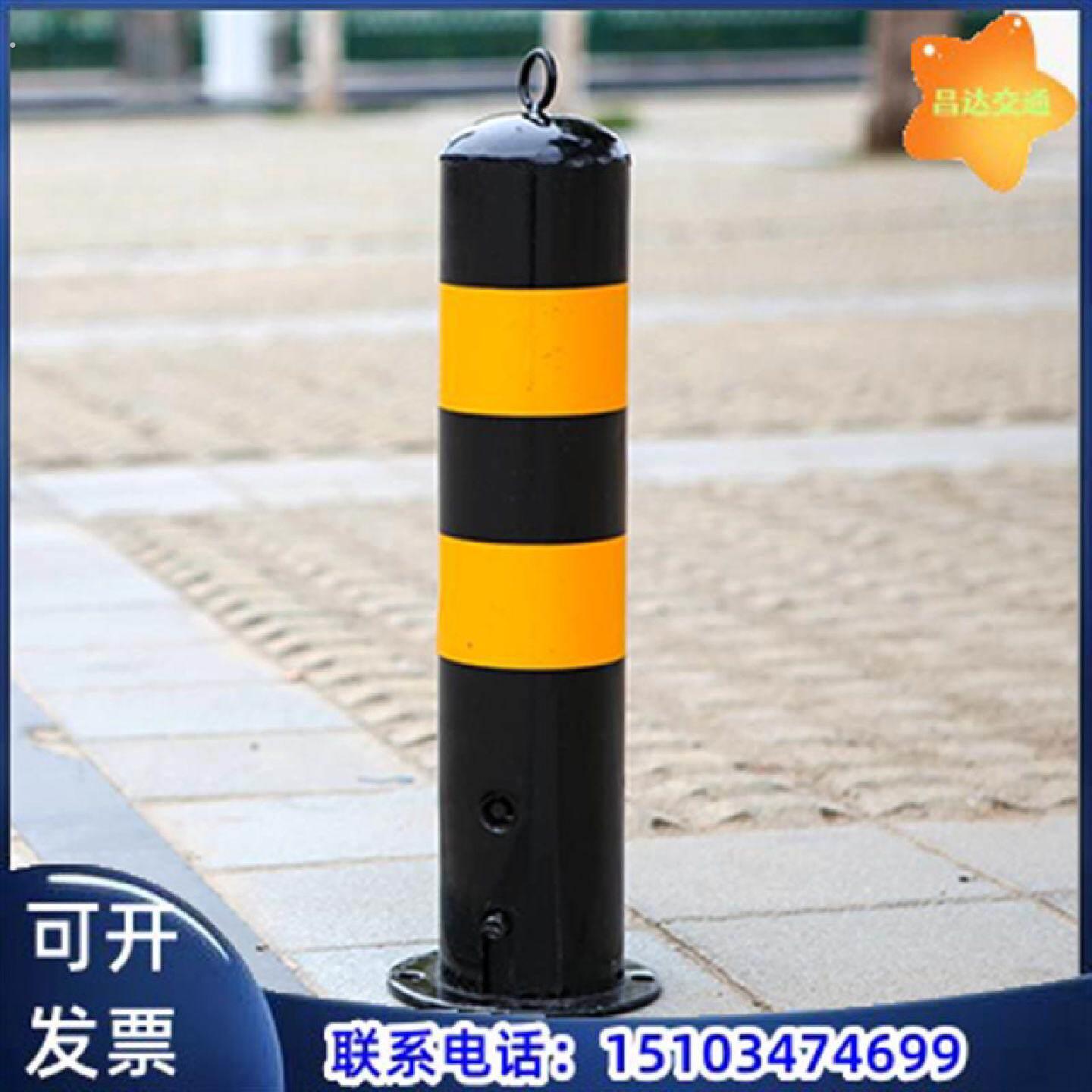 道路交通反光铁路障加厚钢管警示柱加油站防撞柱固定立柱地停车桩
