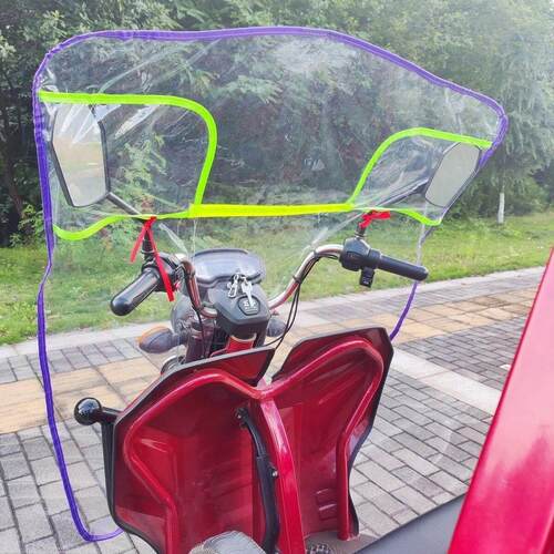 三轮车挡风帘三轮车挡雨板电动车前挡风透明 挡风挡雨摩托车