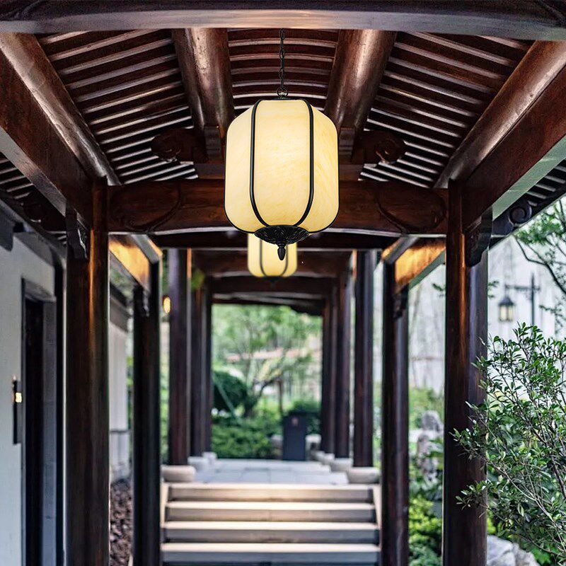 新中式户外防水吊灯室外走廊过道凉亭入户走廊屋檐花园葡萄架吊灯