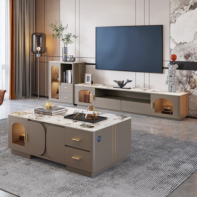 岩板茶几升降多功能智能茶台茶桌全自动一体式功夫电动轻奢茶几桌