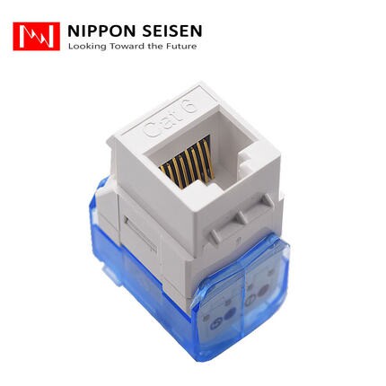 日线NIPPON原装正品六类 超六类非屏蔽千兆信息模块 镀金免打模块