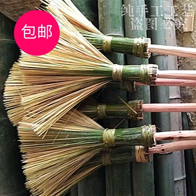 手工竹编刷锅神器洗锅竹刷把工厂学校医院食堂大锅用加长手柄竹刷