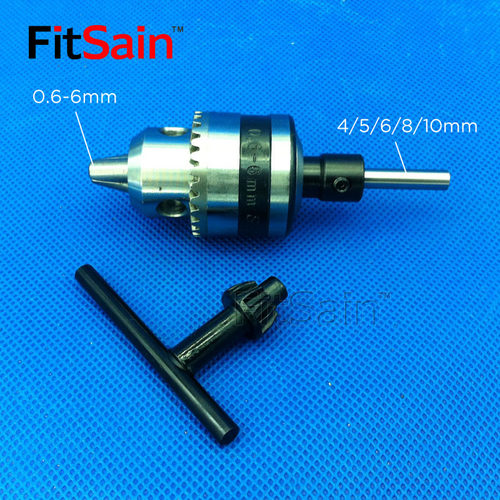 FitSain-B10钻夹头0.6-6mm电钻台钻连接杆柄径4/5/6/8mm