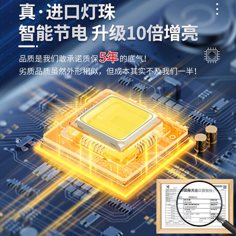 led射灯12v24伏强光超亮散光货车用大灯倒车灯叉车灯泡不挖机汽车