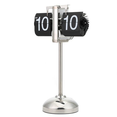 创意妙刻伸缩翻页钟机械钟自动客厅卧室简约翻页时钟座钟静音钟表