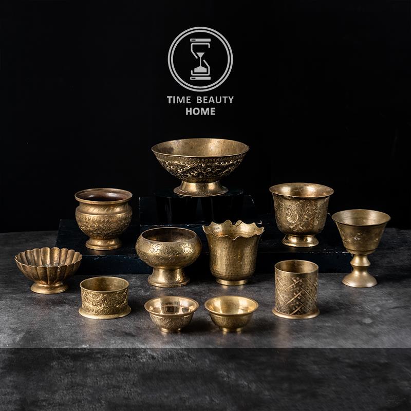 4.2 上新 欧美黄铜 碗器 旧物vintage壁挂家居摆西洋古董软