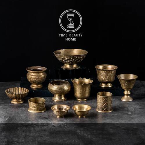 4.2 上新 欧美黄铜 碗器 旧物vintage壁挂家居摆西洋古董软
