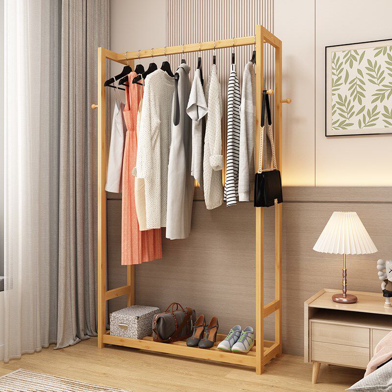 挂衣架落地式卧室衣帽架床头边晚上放衣服收纳神器家用房间置物架