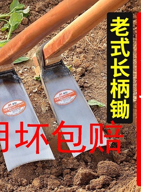 家用锄头种菜多功能开荒锄大锰钢挖笋专用农具老式刨地农用大镢头