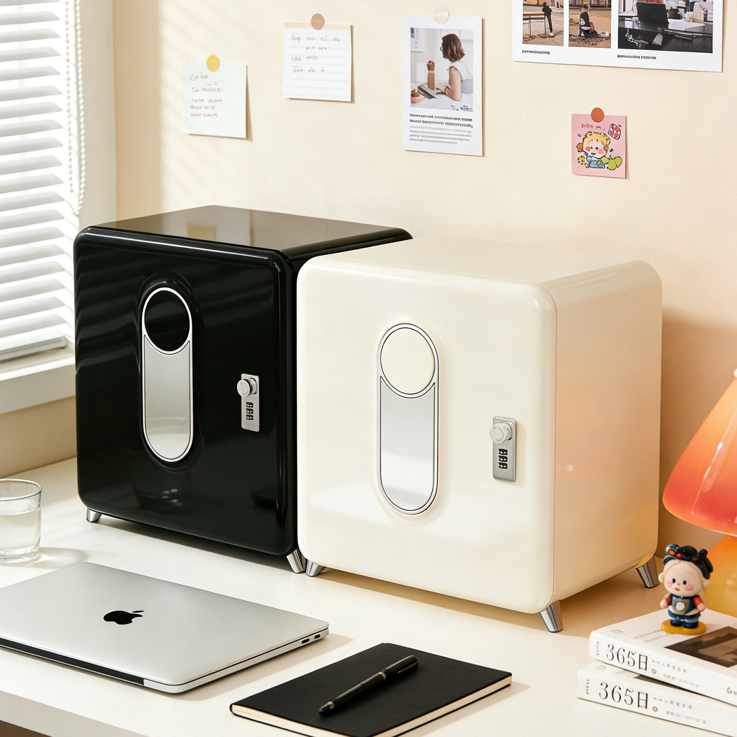 密码收纳盒办公桌面隐私文件整理盒家庭证件贵重物品带锁储物柜桌面文