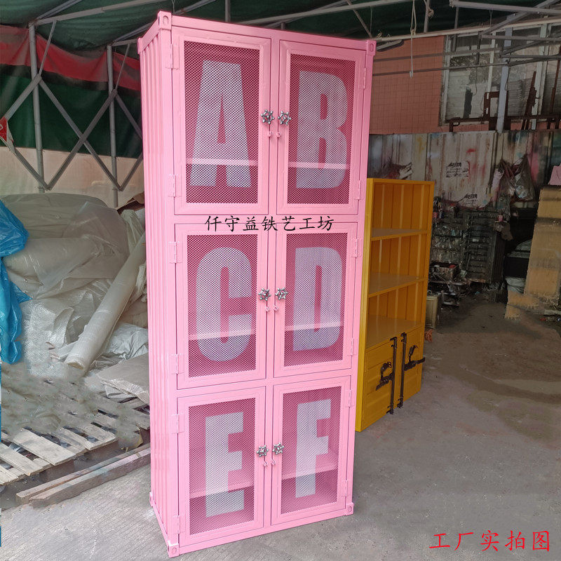 铁艺工业风集装箱舞蹈室美发容院健身房更衣柜办公储物存包文件柜