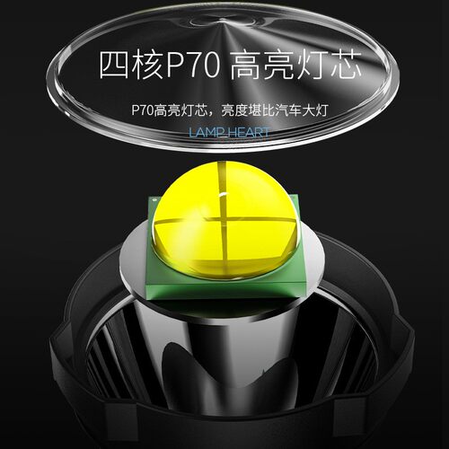 手提强光手电筒户外探照灯超亮大功率LED手提灯大光杯巡逻手电筒