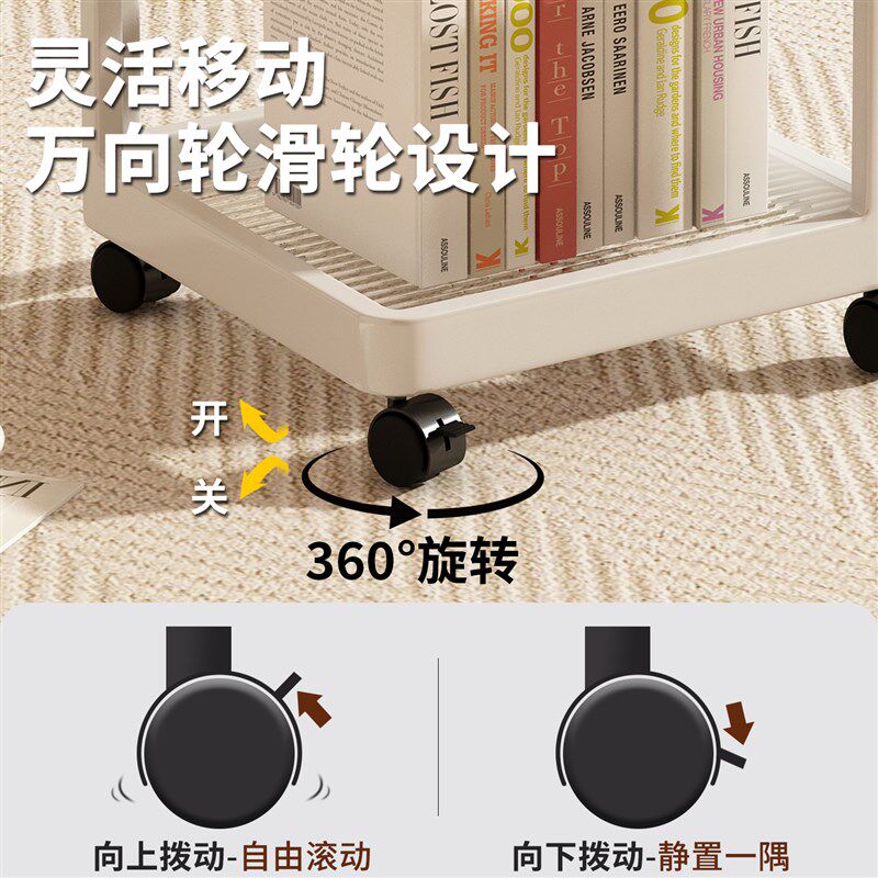 床边小边几可移动茶几小推车沙发边柜卧室床头迷你小桌子置物架