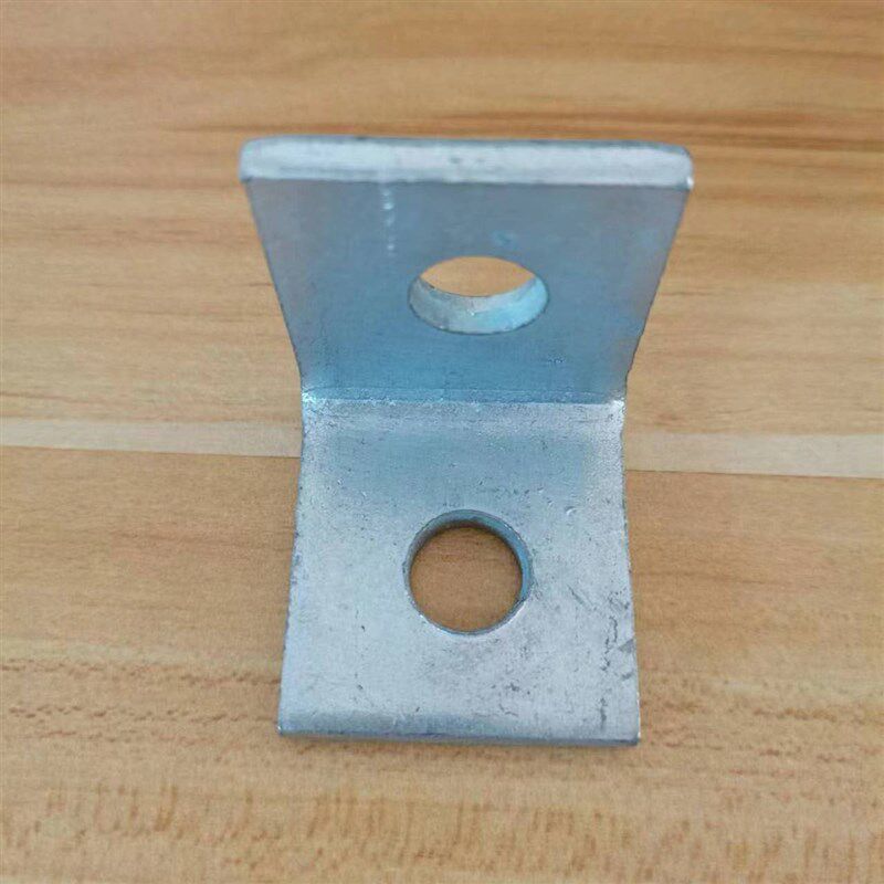 二孔角码镀锌抗震支架C型钢专用角码固定桥架风管角码光伏配件