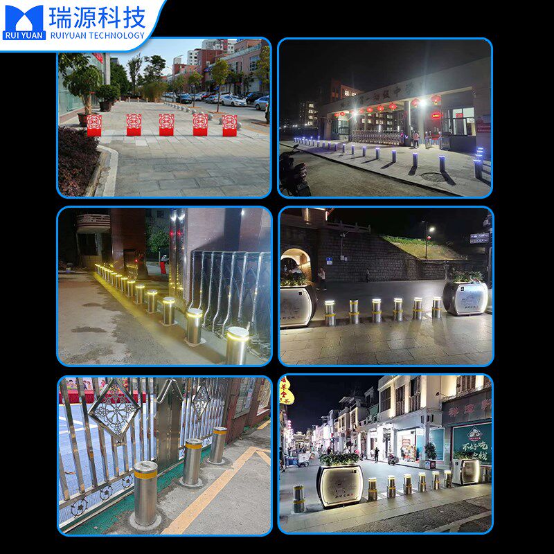 电动升降柱全自动升降柱学校门口防撞柱液压不锈钢电动智能防撞桩