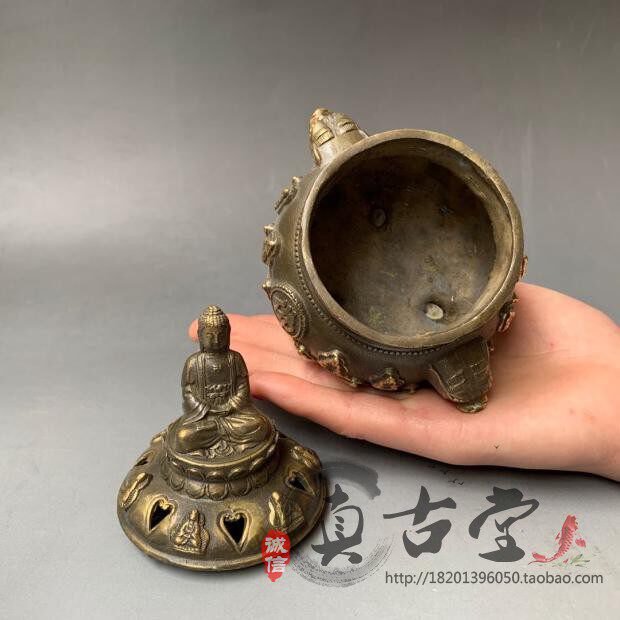 特价仿古纯铜熏香炉摆件古玩杂项佛炉香炉/熏香炉摆件镂空香炉鼎
