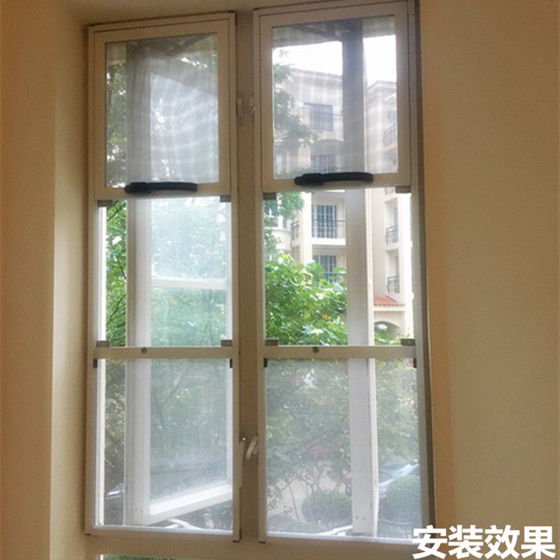 三趟式金刚网纱窗 上下推拉金刚网 隐形纱窗 三推防蚊防盗纱窗