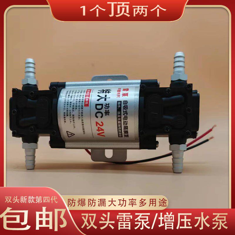 汽车货车刹车增压水泵24V12V伏自吸泵电动抽水泵淋水器配件双头泵