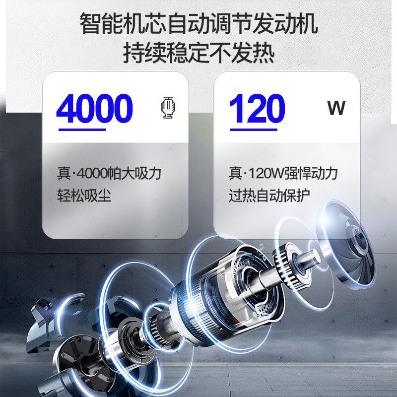 车载吸尘器12V 120W大功率汽车强力干湿两用家用车用有线款吸尘器