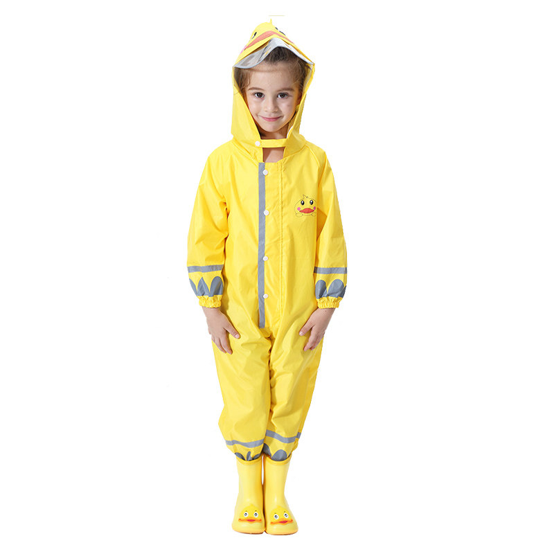 儿童连体雨衣拉链款连脚雨裤套装防水全身男童女童幼儿园小孩雨具