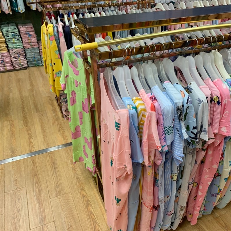 精品服装店衣架展示架玫瑰金双杆落地式不锈钢中岛架陈列架包邮
