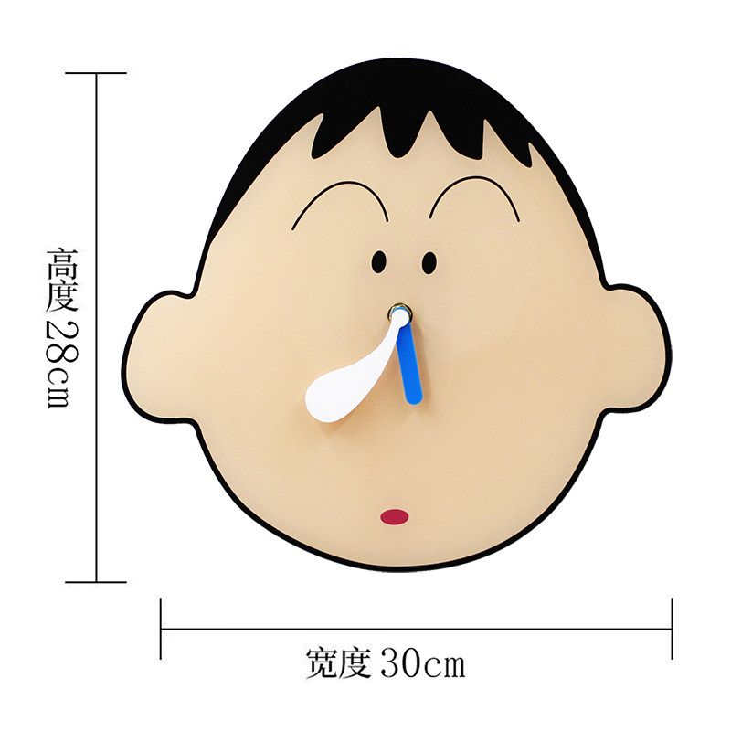 阿呆挂钟家庭ins卡通挂钟动漫阿呆时钟客厅卧室家用时尚创意个性