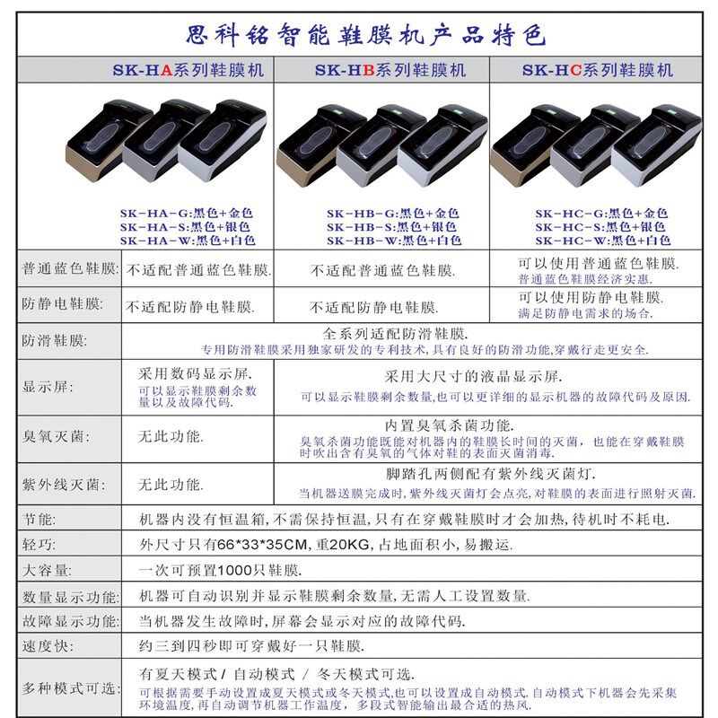 思科铭鞋膜机全自动家用新款鞋套膜机思科铭SK-HA/HB专用热缩鞋膜