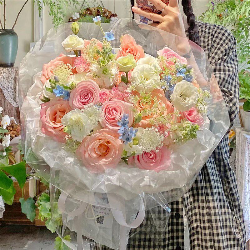 全国ins毕业花束小众鲜花速递同城配送女友混搭玫瑰深圳 北京上海