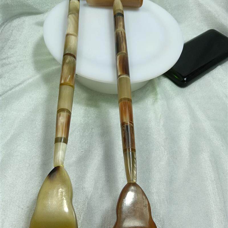 供应全牛角健身锤节节高不求人痒痒挠牛角打磨保健按摩锤