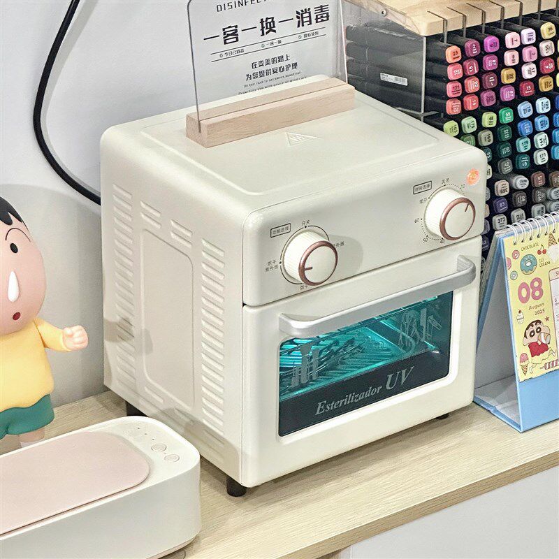 110V伏紫外线消毒柜带烘干毛巾加热美容院美甲工具杀菌消毒器台湾