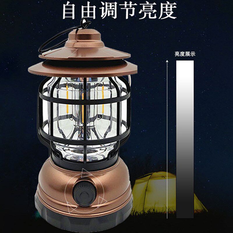 马灯太阳能充电款复古超长续航户外露营灯野营灯氛围灯挂式帐篷灯