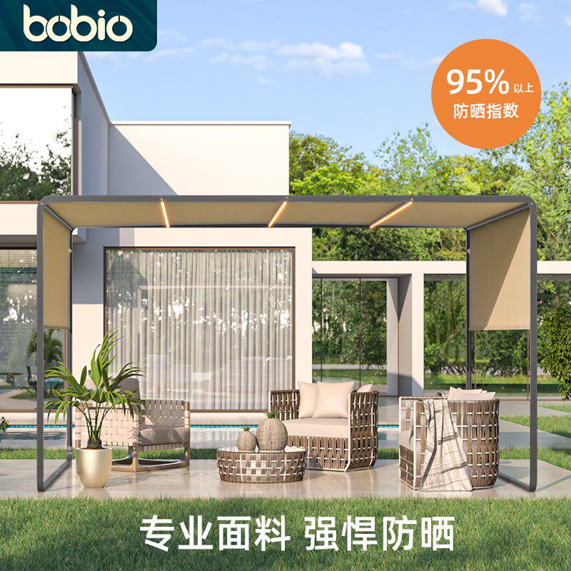 棚子遮阳棚新型铝合金不违建伸缩雨棚户外防雨太阳伞户外庭院大伞