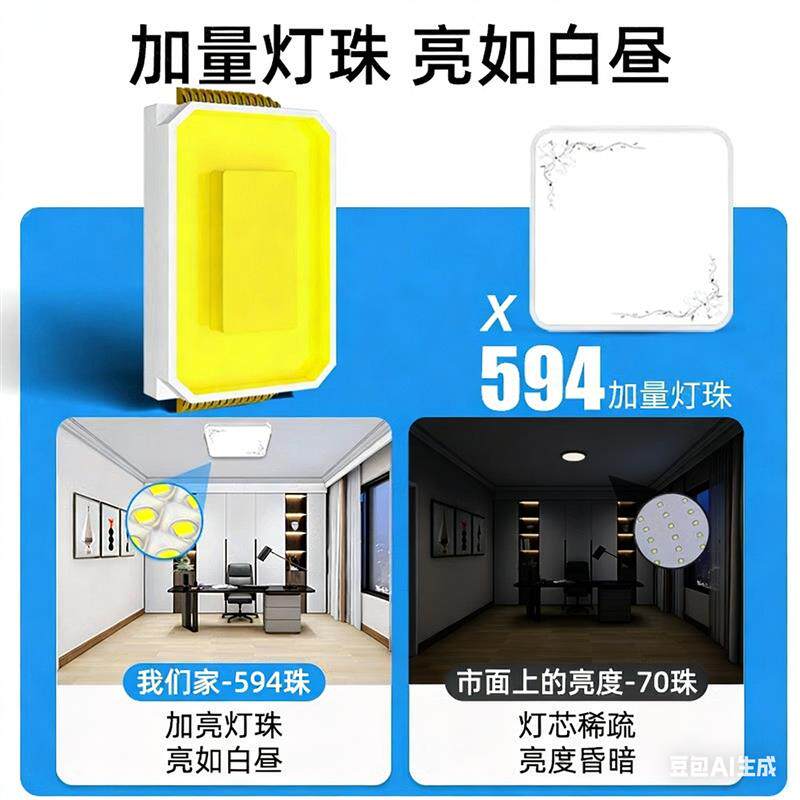 太阳能吸顶灯室内客厅超亮家用庭院灯房间阳台别墅民居LED照明灯