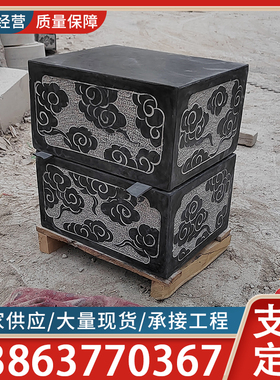 柱子石墩柱墩石 石头门墩空心包皮柱脚石墩底座 四方青石墩子底座