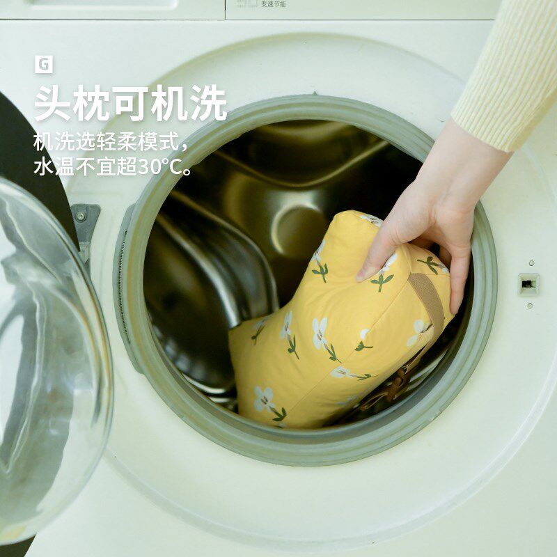 清新布艺汽车头枕车用座椅护颈枕头靠垫车载高级四季透气靠枕套装