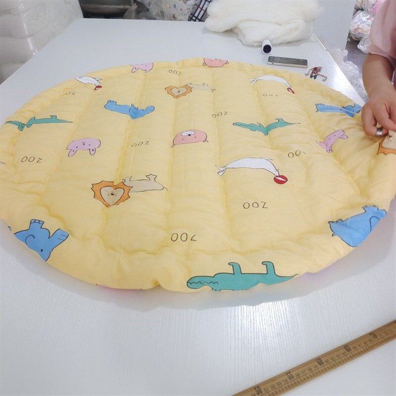 定做圆床棉花床垫圆形床垫婴幼儿童110厘米帐篷垫褥子铺地可拆洗