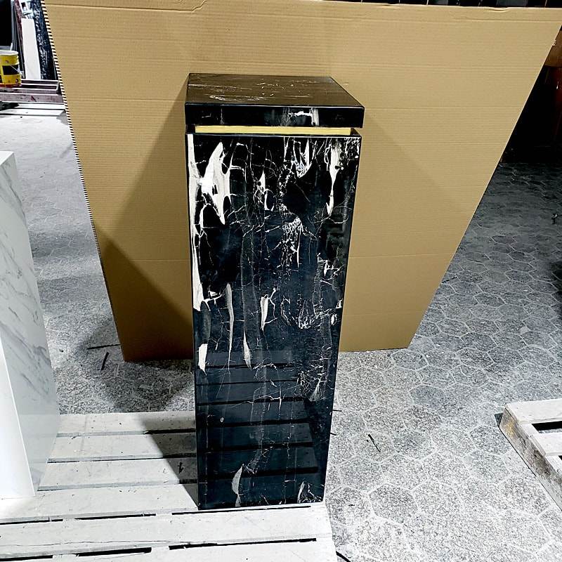 天然大理石雕塑底座台现代简约客厅摆件立柱工艺品摆放台高端定制