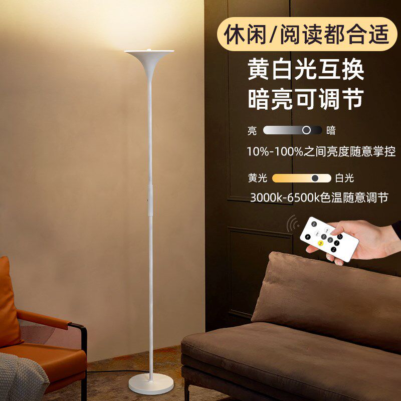 落地灯客厅简约北欧时尚创意超亮卧室床头灯轻奢风落地氛围灯led