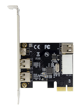 PCI-E转1394A卡高清DV摄像机4口视频采集卡火线声卡连接卡VIA免驱