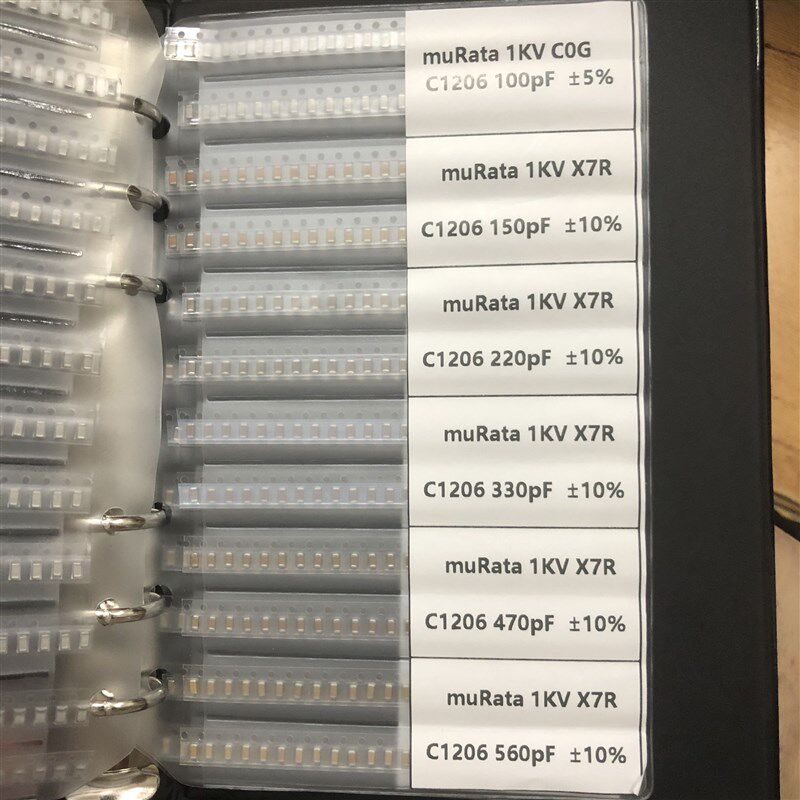 1206贴片电容本高压1000V样品册电容包1KV电子元件大全样品本