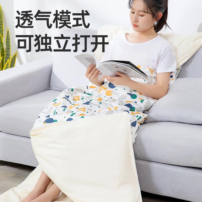 学生午休睡袋儿童秋冬厚款成人办公室午睡被便携四季通用可拆洗